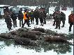 Pokot po polowaniu 10 stycznia 2009.�wi�ty Hubert obficie nam darzy� :1 ciele,7 dzik�w,1 koza.Poprzez strzelenie jednego dzika,te� mia�em sw�j wk�ad w pokocie.