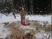 Siedmio letnia c�rka  Gabrysia  podczas zasilania n�cisk. 