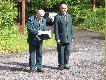 �owczy okr�gowy kol. Andrzej Tetke i s�dzia g��wny zawod�w kol. Kazimierz Nicieja.
