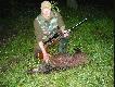 Dzik przelatek (m�ski) waga 26 kg, pozyskany o godz. 0.30 r�wniez na polu buraczanym. Darz B�r.
