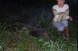 Bratowa Marcelka, przy dziku strzelonym podczas wieczorngo spaceru po �owisku przez brata.