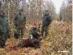 Polowanie zbiorowe sezon 2003/2004.Pierwszy miot, pierwszy dzik:-)