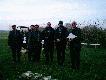 Od prawej: kol. �owczy ko�a, kr�l polowania (nie�ej podpisany Olaff22 :)  ), Wojeciech Konopacki (m�j Ojciec, pierwszy wicekr�l polowania), kol. Tomasz D�bski (drugi wicekr�l polowania), kol. Skarbnik, kol. Prezes. 