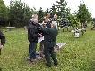 Drugie miejsce dla K� Jele� z D�bna Lubuskiego,od lewej:Eugeniusz Pulikowski,Andrzej Szczygie� oraz Tadeusz Skorobogaty.Puchar wr�cza Janusz �widerski.