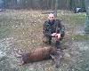 Bardzo udane zako�czenie sezonu na jelenie.Najpierw zrzut 10taka (2.86kg)  znaleziony 2m od drogi,a po godzinie strzelam cielaka.DB