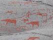 Foto 164.
Ryty naskalne:
Pradawny �owca pomi�dzy reniferami a nied�wiedziami.