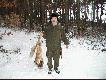 Kolega Tomasz z pierwszym z trzech lisw strzelonych przez niego.