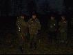 �owczy wraz z kr�lem polowania, kt�ry pozyska� 3 zaj�ce