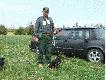  Hubertus 56 z Jagiem Pol� po sko�czonej pracy tropienia po farbie!!!